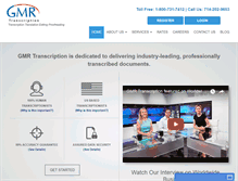 Tablet Screenshot of gmrtranscription.com